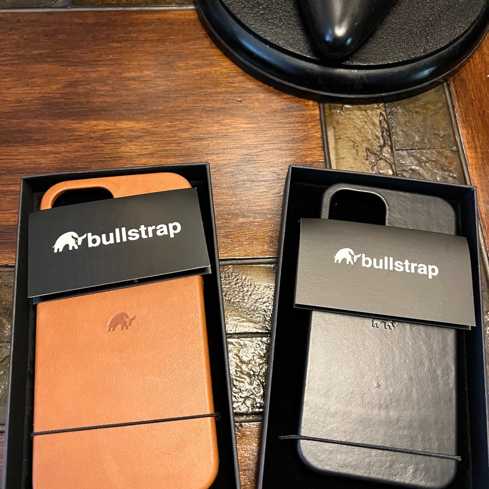Bullstrap leather iPhone case 12 pro max — 6 color sienna and only one black,,